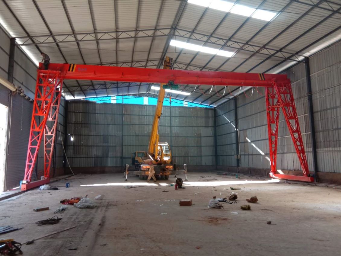 门式起重机安装现场